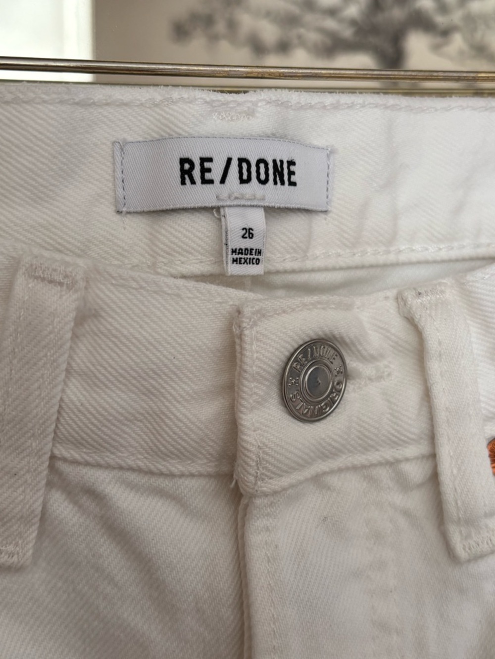Re/Done White 90s High Rise Loose Ripped Jeans - Picture 5 of 11